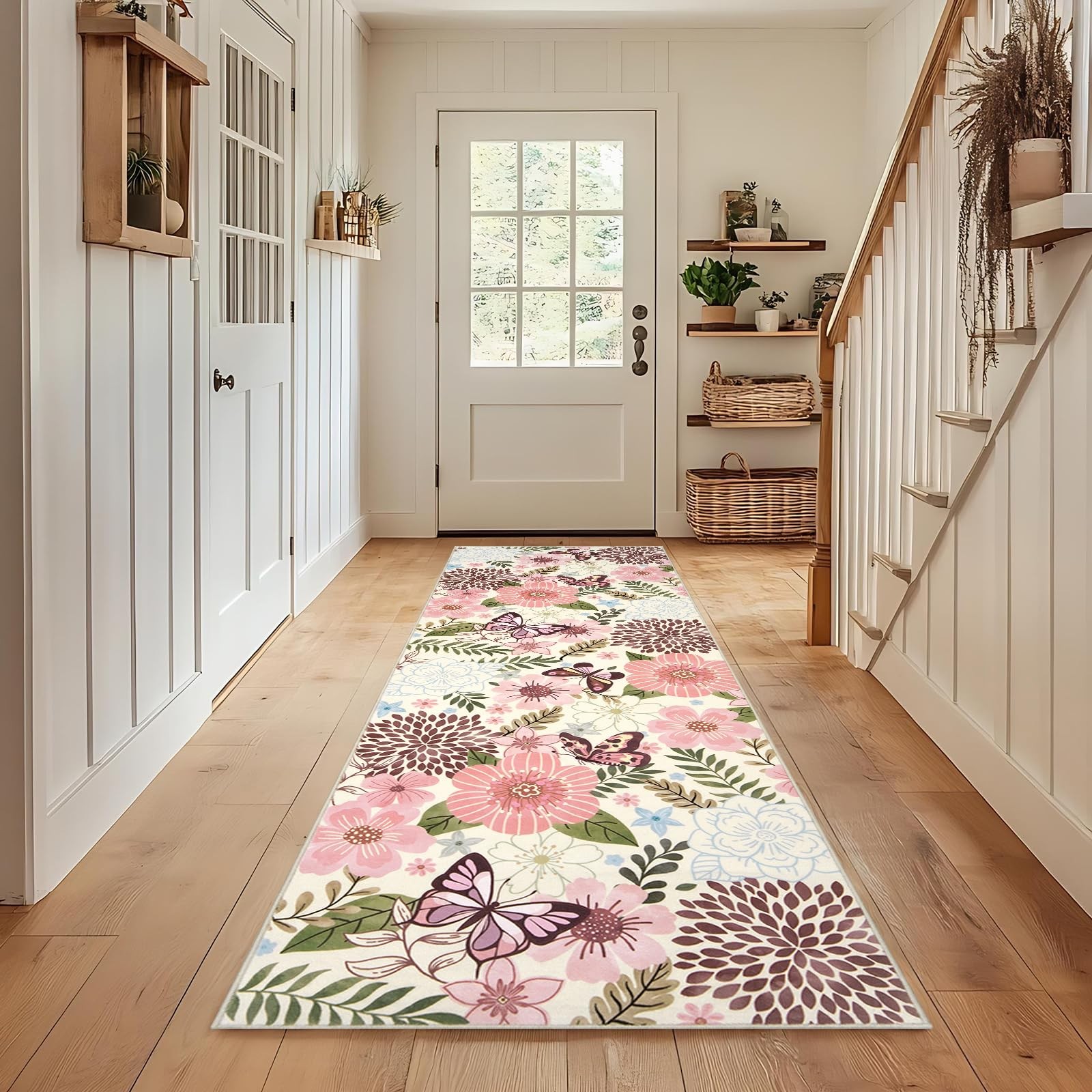MOSISO 2X6 Runner Rug for Hallways Kitchen, Soft 2'x6'(Rectangular), Beige gallery