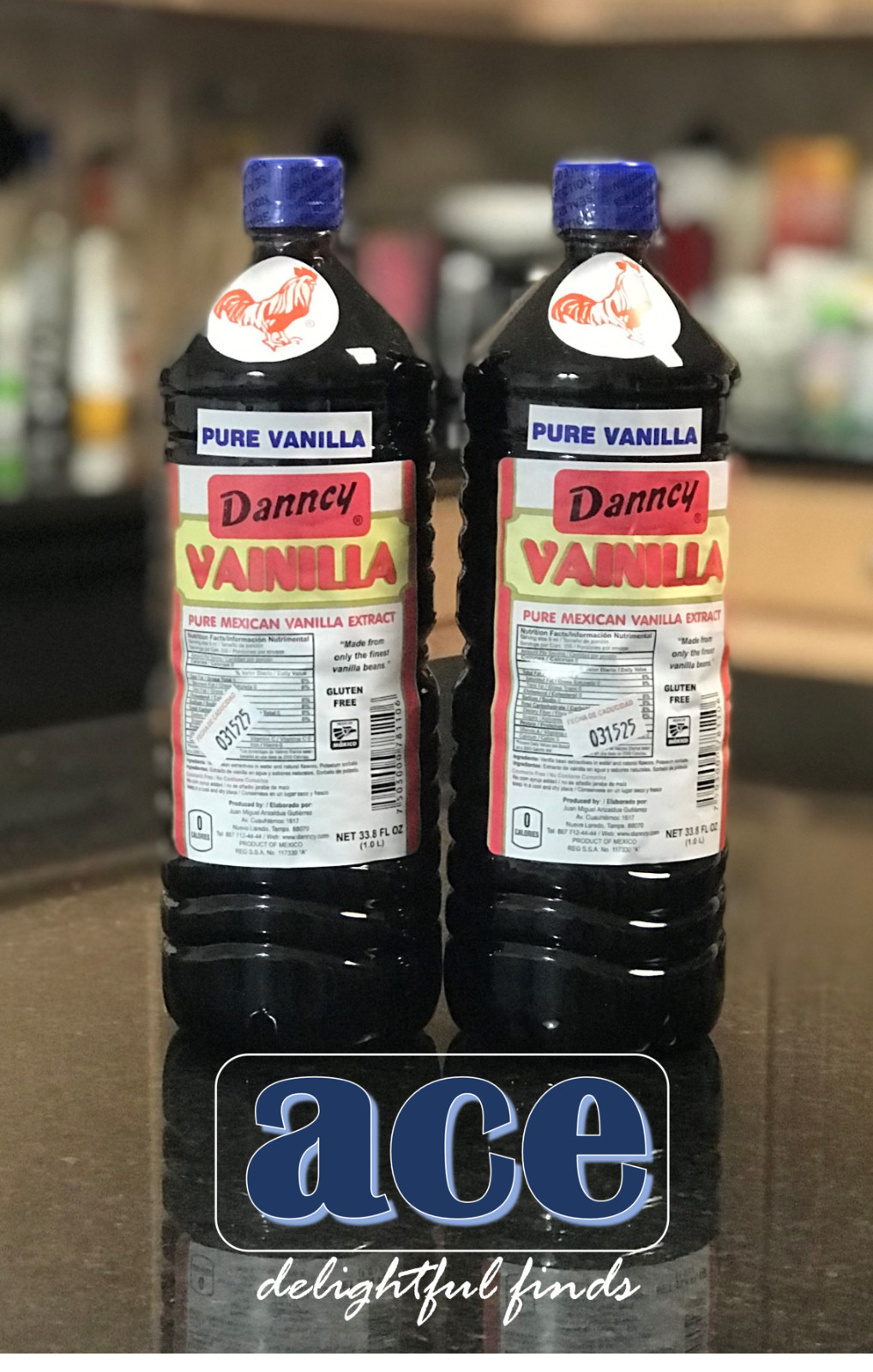 Two (2) Danncy Pure Mexican Vanilla Extract - Dark Color (1 Liter each) gallery