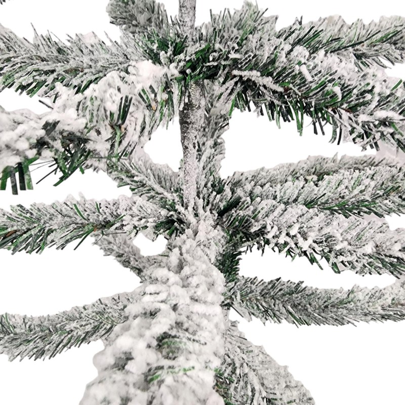 Flocked Tree Christmas Table Decor 30" Unlit Evergreen Poseable 5 Pack Lot gallery