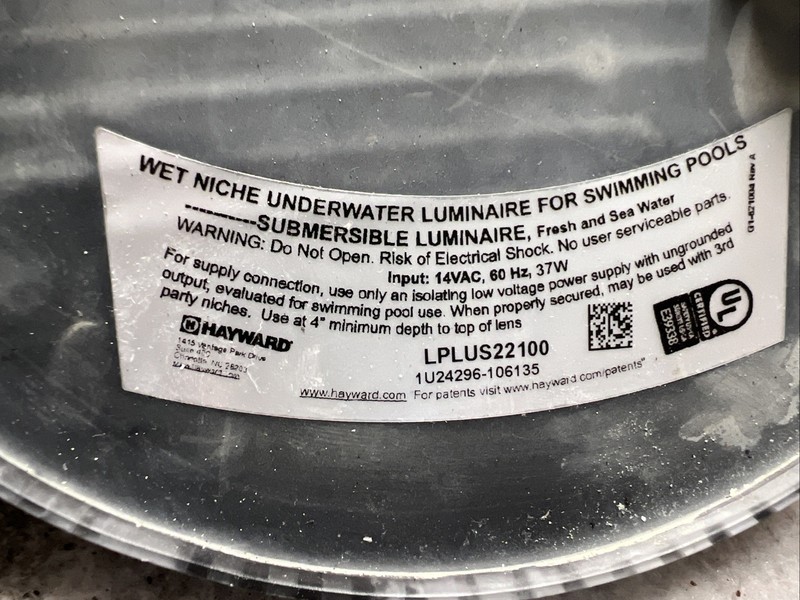 2 Hayward Chromacore LPLUS22100 underwater Pool Lights. Parts gallery