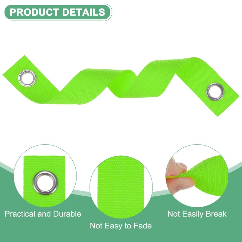 16-Pack Tree Support Straps,1.5 Inch x 15.7 Inch Leaning Tree(Fluorescent Green) gallery