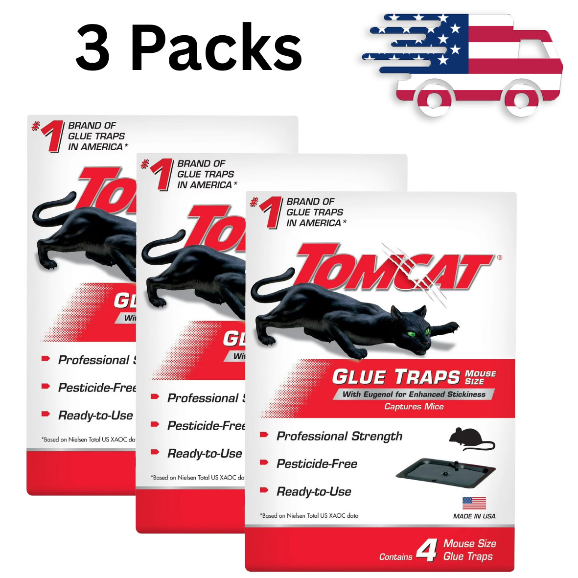 Tomcat Super Hold Glue Traps Mouse Size, 3-Pack (12 Glue Traps) gallery