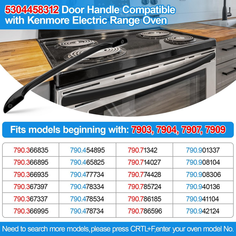 Upgraded 5304458312 Oven Door Handle Compatible with Kenmore Electrolux Frigida gallery