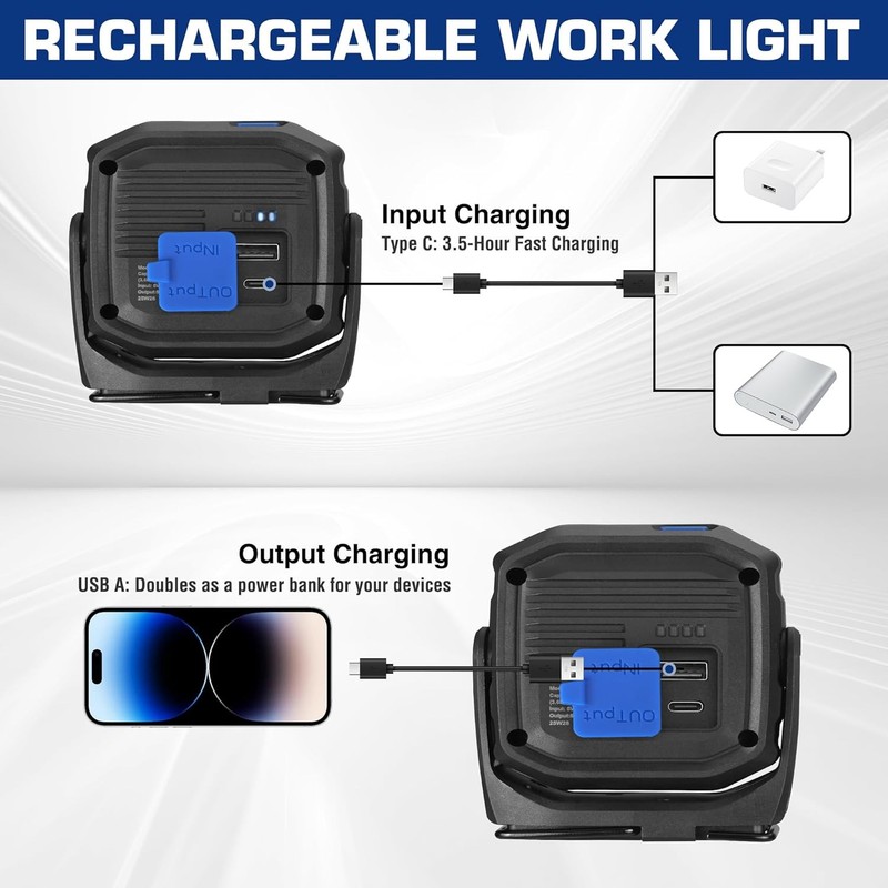 EverBrite Rechargeable 1200 Lumen Work Light Magnetic LED Super Bright Worklight gallery