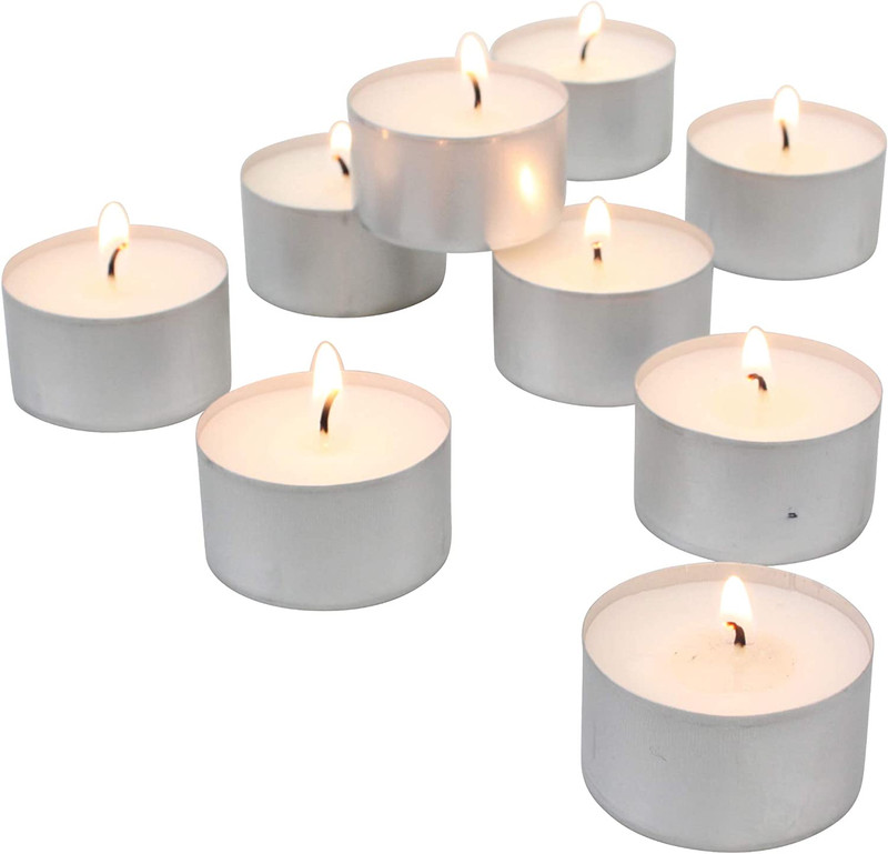 Unscented Long Burning White Tealight Candles, Bulk Pack, 6-7 Hour Burn Time, Sm gallery