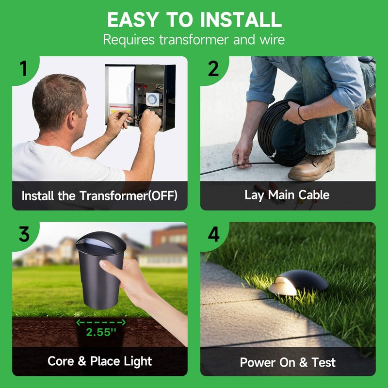 Low Voltage Well Lights - 5 Colors Temp IP67 In-Ground Light, 2700K/3000K/3500K/ gallery