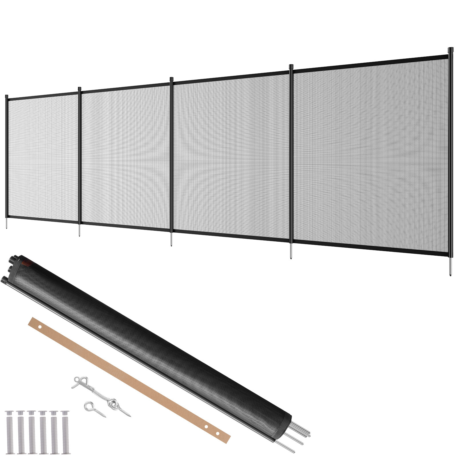 VEVOR Pool Fence 4 x 12 FT Removable Pool Fences for Inground Pools Outdoor gallery
