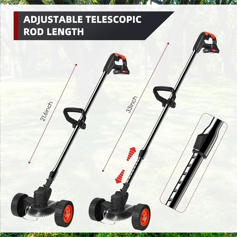 Cordless Electric Mower, Multifunctional Lawn Cutter for Home Small Business Use gallery