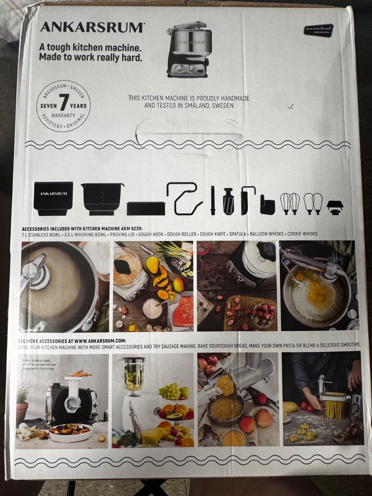 Ankarsrum Assistent Original Stand Mixer, Glossy White- Brand New Sealed
