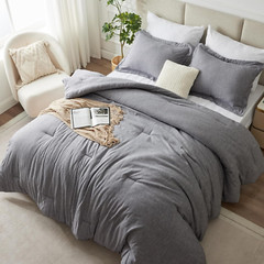 Twin/Twin XL Comforter Set Dorm Bedding – 2 Pieces Grey Twin Extra Long Soft Lux