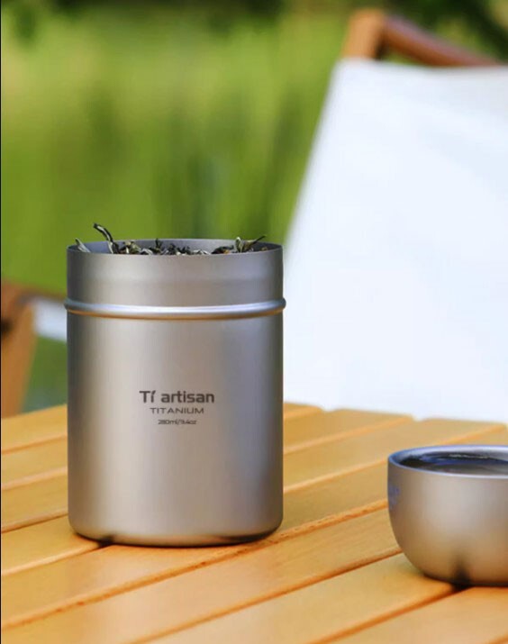 280mL Pure Titanium Storage Box Coffee Tea Cans EDC Portable Container Tank gallery