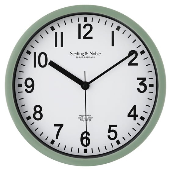 Mainstays Basic Indoor 8.78" Sage Analog Round Modern Wall Clock (2 Pack) gallery