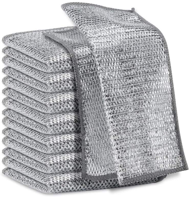 Mesh Wire Multi-Purpose Wash-Cloth Kitchen Deep Clean Towel Steel Pot Dish Rag gallery