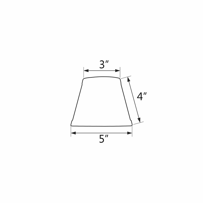 2 PCS 320662A Hardback Empire ClipOn Chandelier Lamp Shade White 3x5x4 Inch gallery