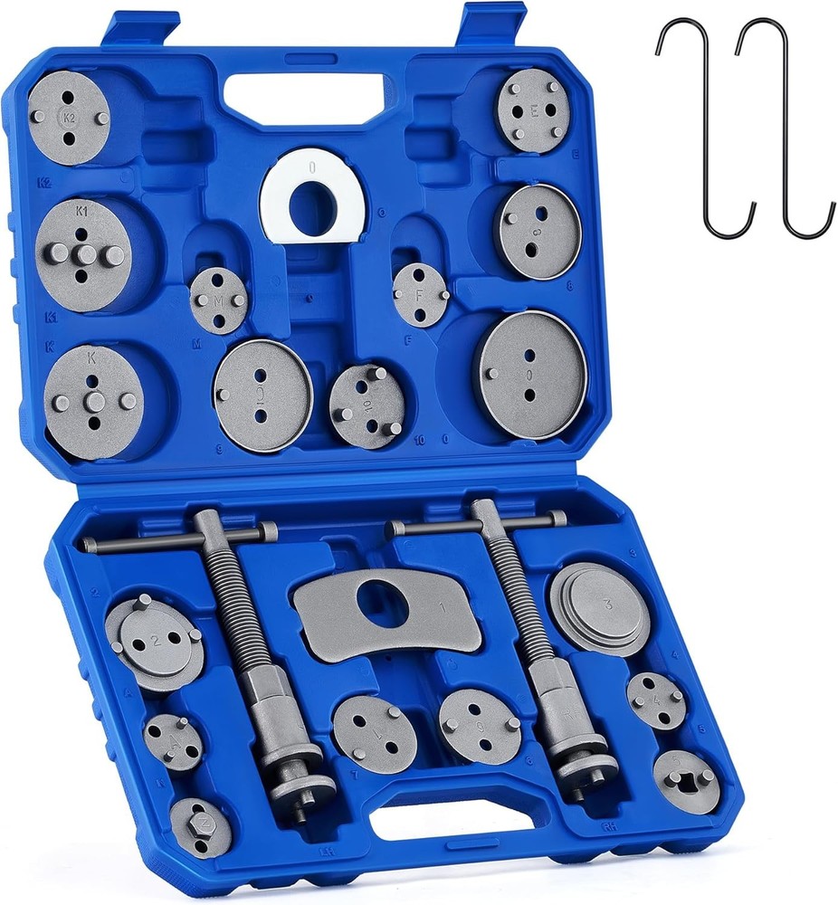 Orion Motor Tech 24pc Brake Caliper Compression Tool Set - Piston Wind Back Kit