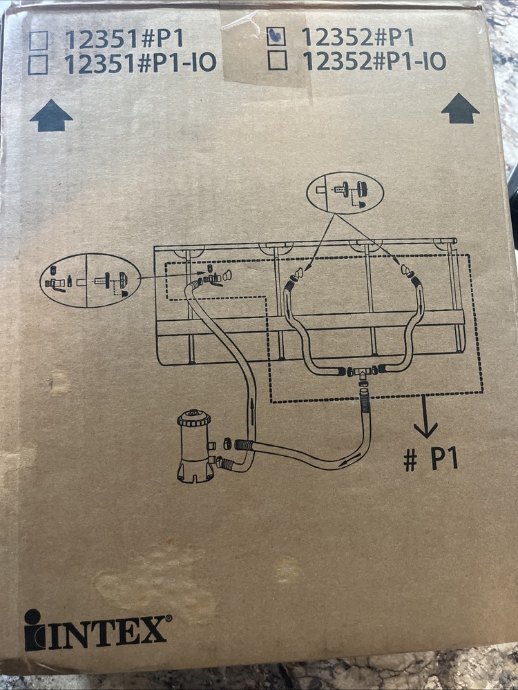 Intex Pool Pump Kit Model 12352#P1 with Hoses and Fittings – New in Box