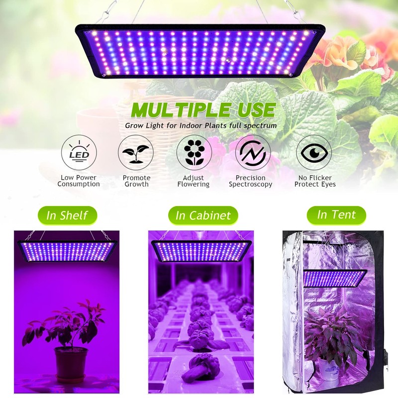 120W LED Grow Light Panel Full Spectrum Lamp for Indoor Plant Veg Flower NEW US gallery