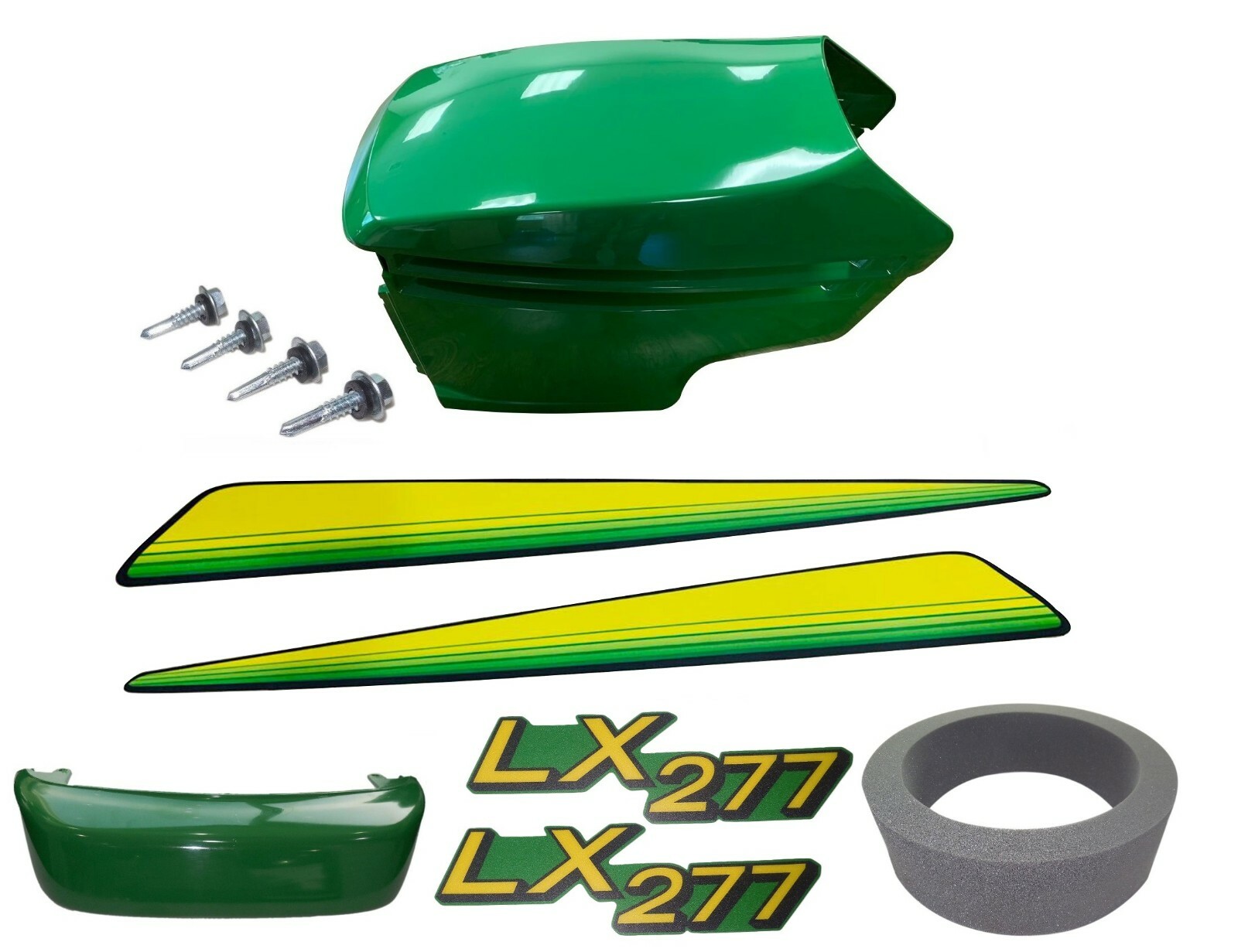 New Upper &Lower Hood/Bumper/LH&RH Stickers Fits John Deere LX277 UP S/N gallery