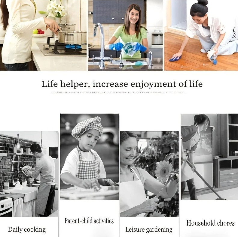 1 pc Thick Waterproof Canvas Apron with Pockets Adjustable Crossback Design gallery