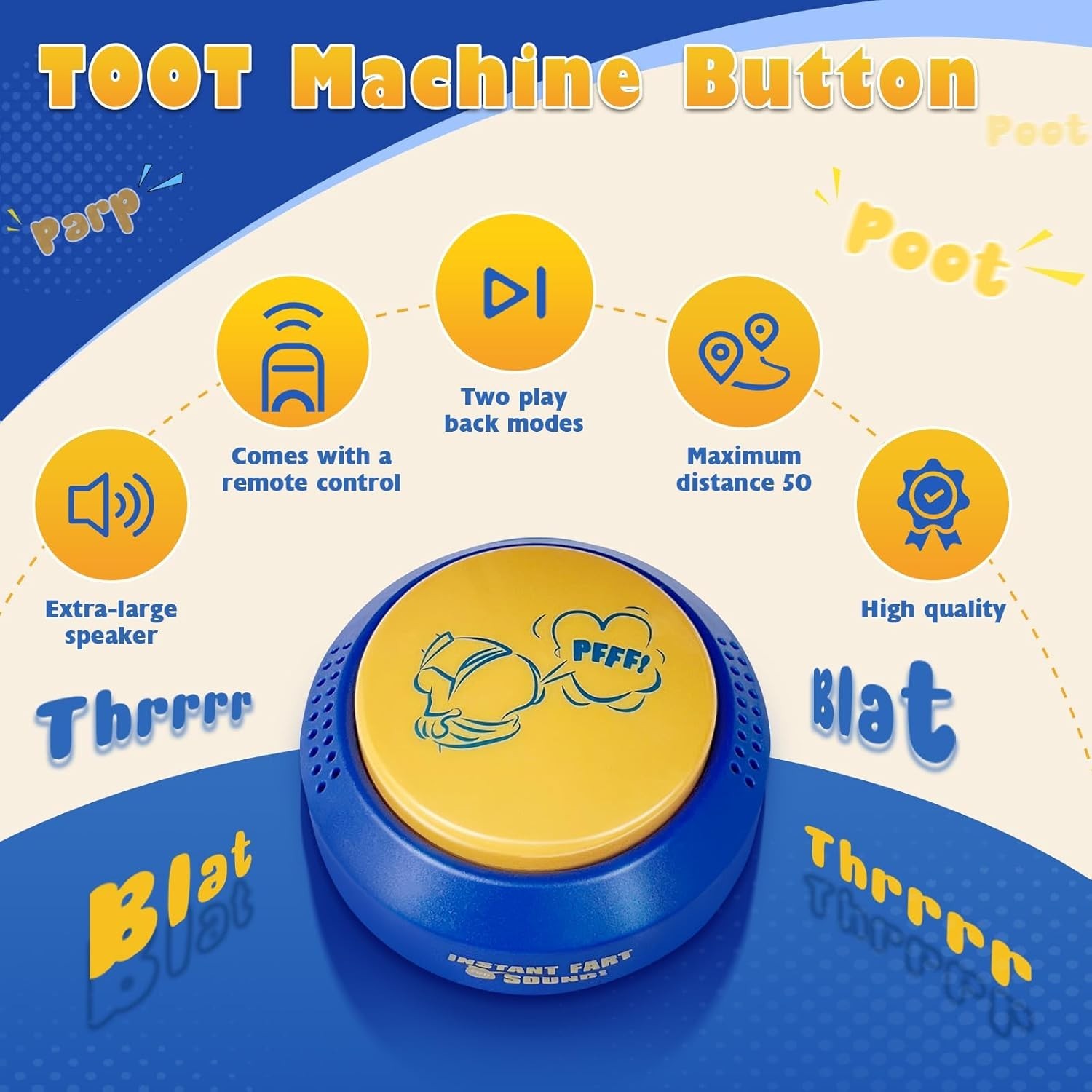 Remote Control Fart Machine Noise Maker, 30 Sound Effects, Prank Gag Gift Toy gallery