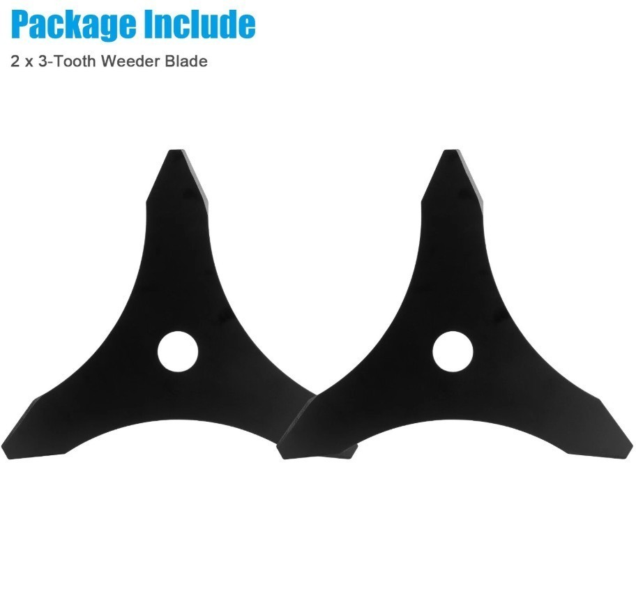2PCS 10" x 3Teeth Steel Brush Cutter Trimmer High Hardness Lawn Weed Eater Blade gallery