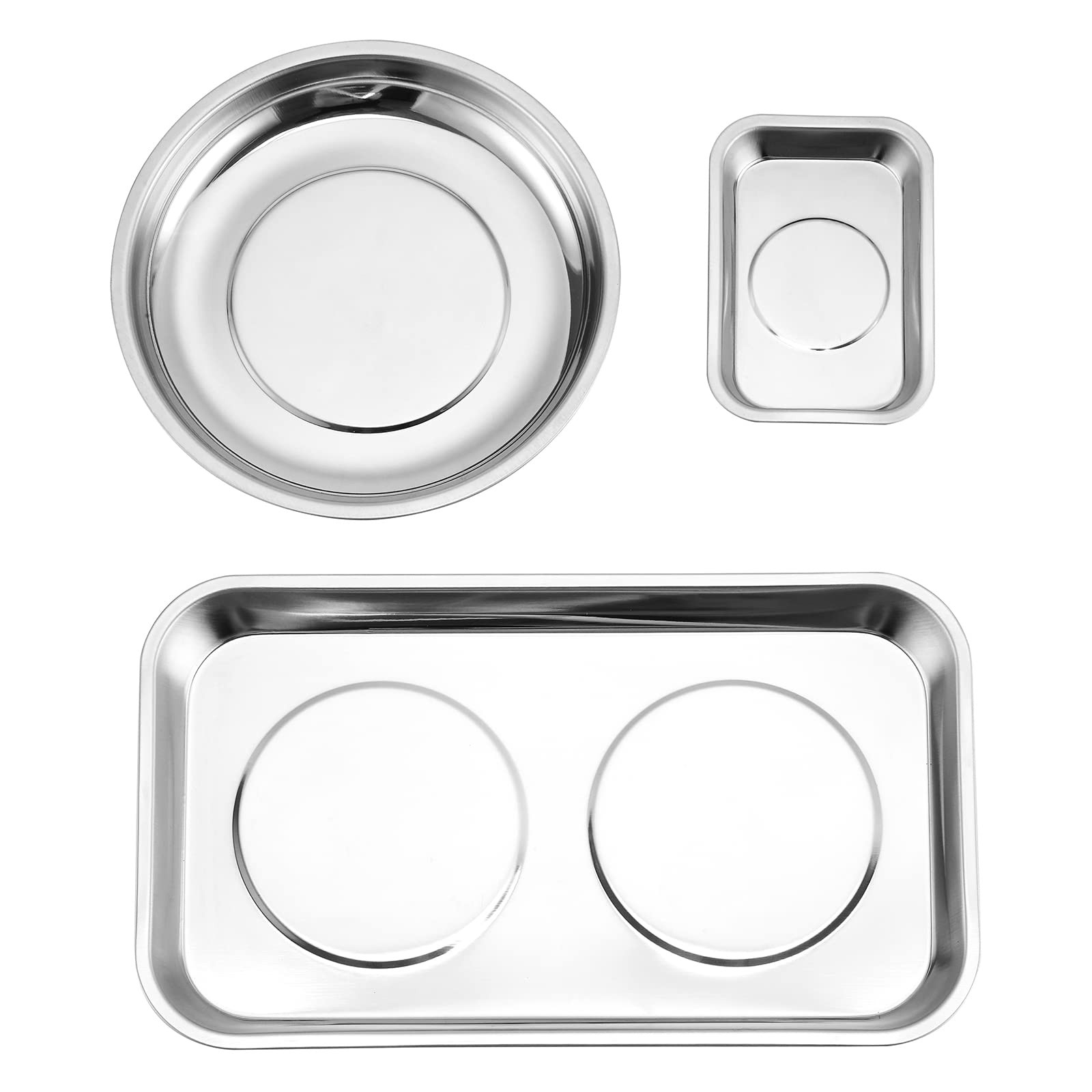 Mayouko 3PCS Magnetic Parts Tray Set, Mini, Round & Rectangular Set gallery