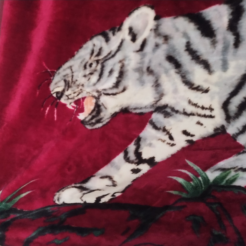 World Class Mink Blanket Eagle and Tiger Thick Super Soft Warm Heavy 82 x 93 In gallery
