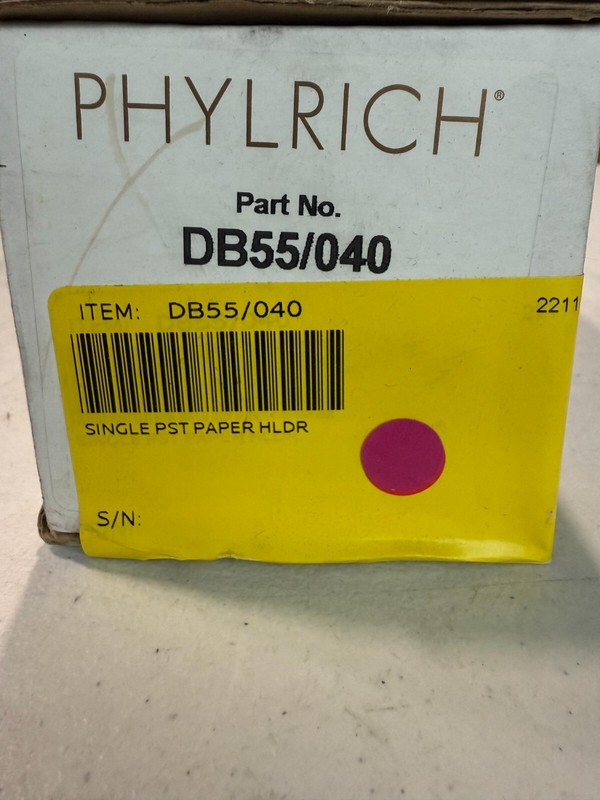 Phylrich DB55-040 BASIC & BASIC II Single Post Paper Holder Matte Black NEW gallery