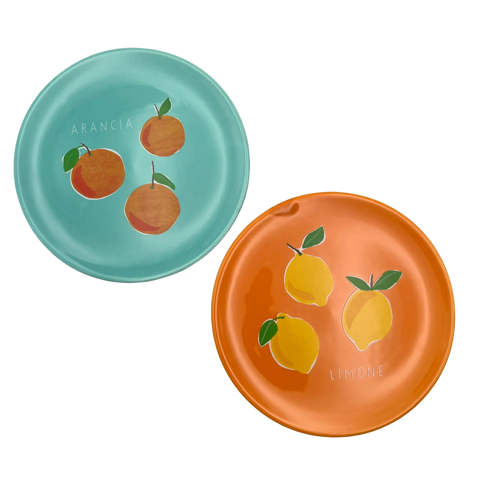 Target Bullseye Ceramic Appetizer Plates 6” Limone & Arancia Set of 2 New gallery