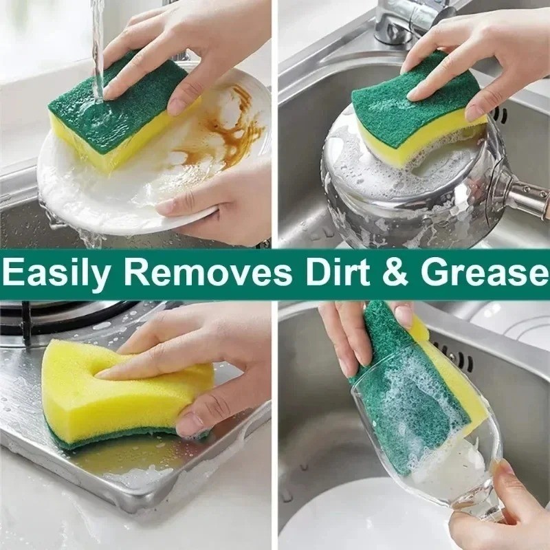 10 Pack Kitchen Cleaning Sponges Scourers Washing Up Non-Scratch for Dish Pad gallery