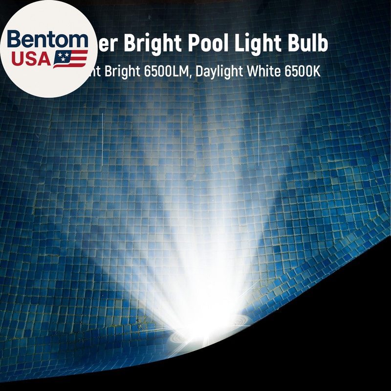 LED Pool Light for Inground Pool 120V 65W PRO, White Light 6500K with 6500Lm Hig gallery