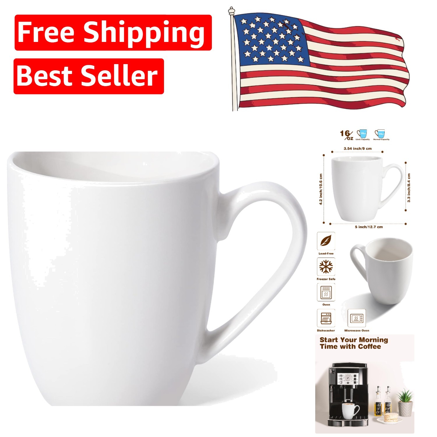 Chic 16 oz Coffee Mug - Dishwasher Safe for Easy Cleaning & Everyday Use gallery