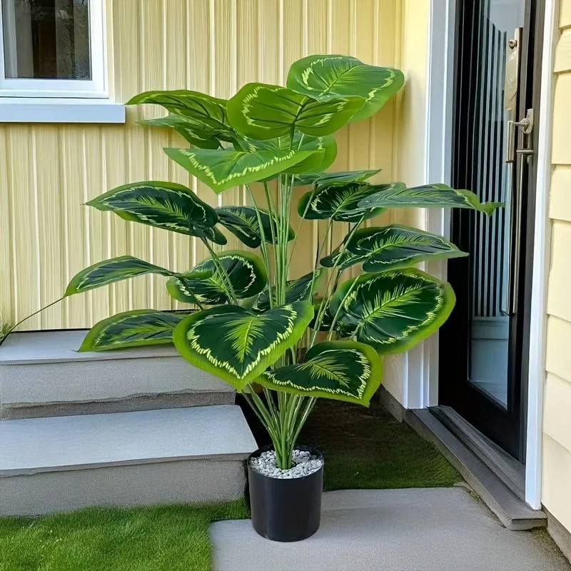 24 Leaves Giant Artificial Plant Tree Indoor Outdoor All Season Home Party Decor gallery