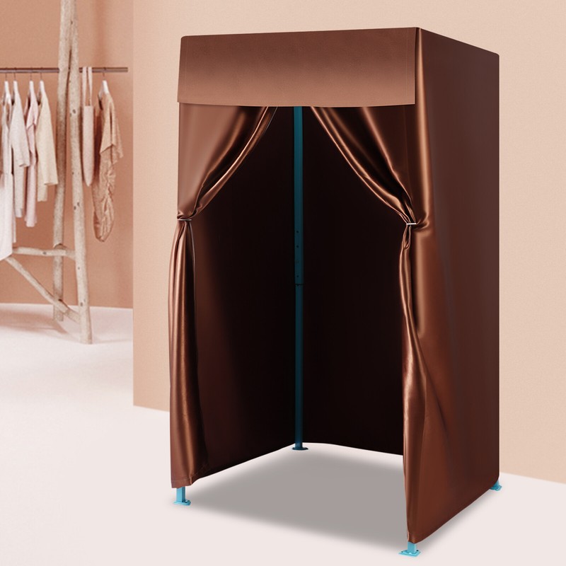 Portable Clothing Store Fitting Room, Foldable Changing Room with Curtain gallery