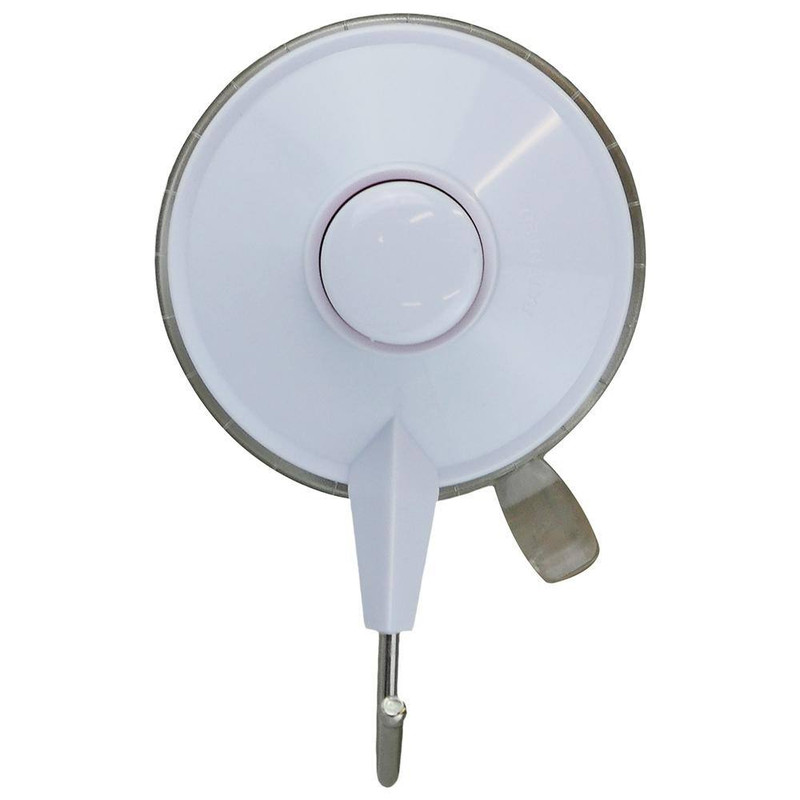 Shower and Bathtub Suction Hook in White/ Metal gallery