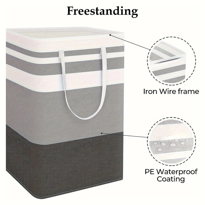 75L Large Laundry Basket Durable Clothes Hamper Storage Bag 40x30x60cm gallery