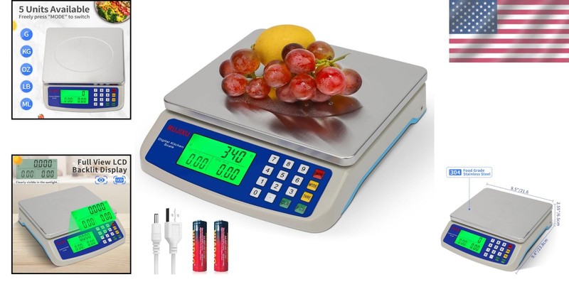 Commercial Kitchen Scale 66LB | High Precision LCD Display for Baking & Cooking gallery