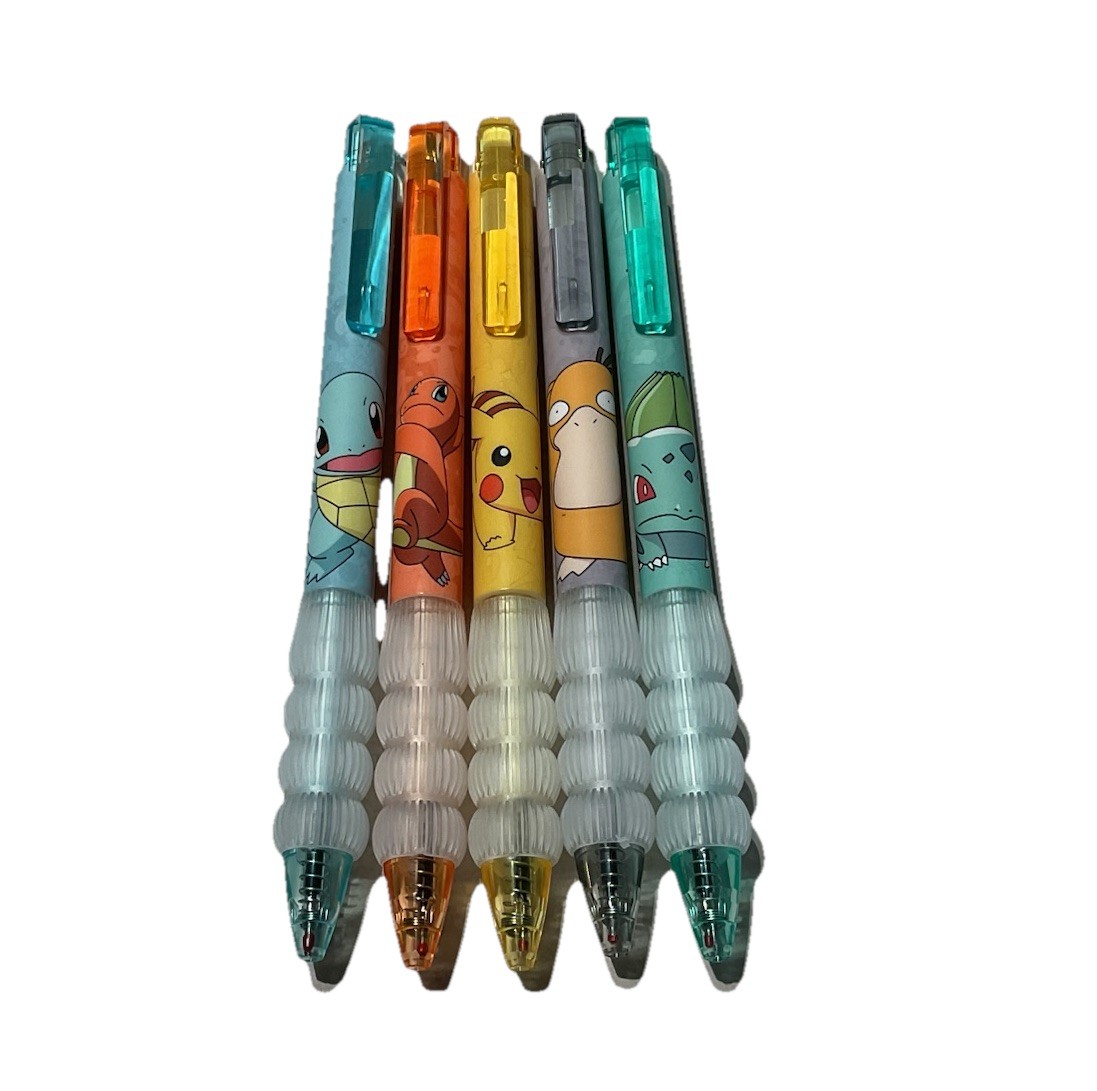 Pikachu Gel Pen Set Cartoon Pokemon Ballpoint Writing Pens NEW 5 Pieces Box gallery