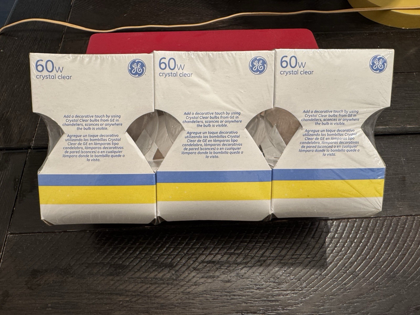 (3) NEW GE Crystal Clear G25 Light Bulbs 60 Watts 1500 Hours Life RARE gallery