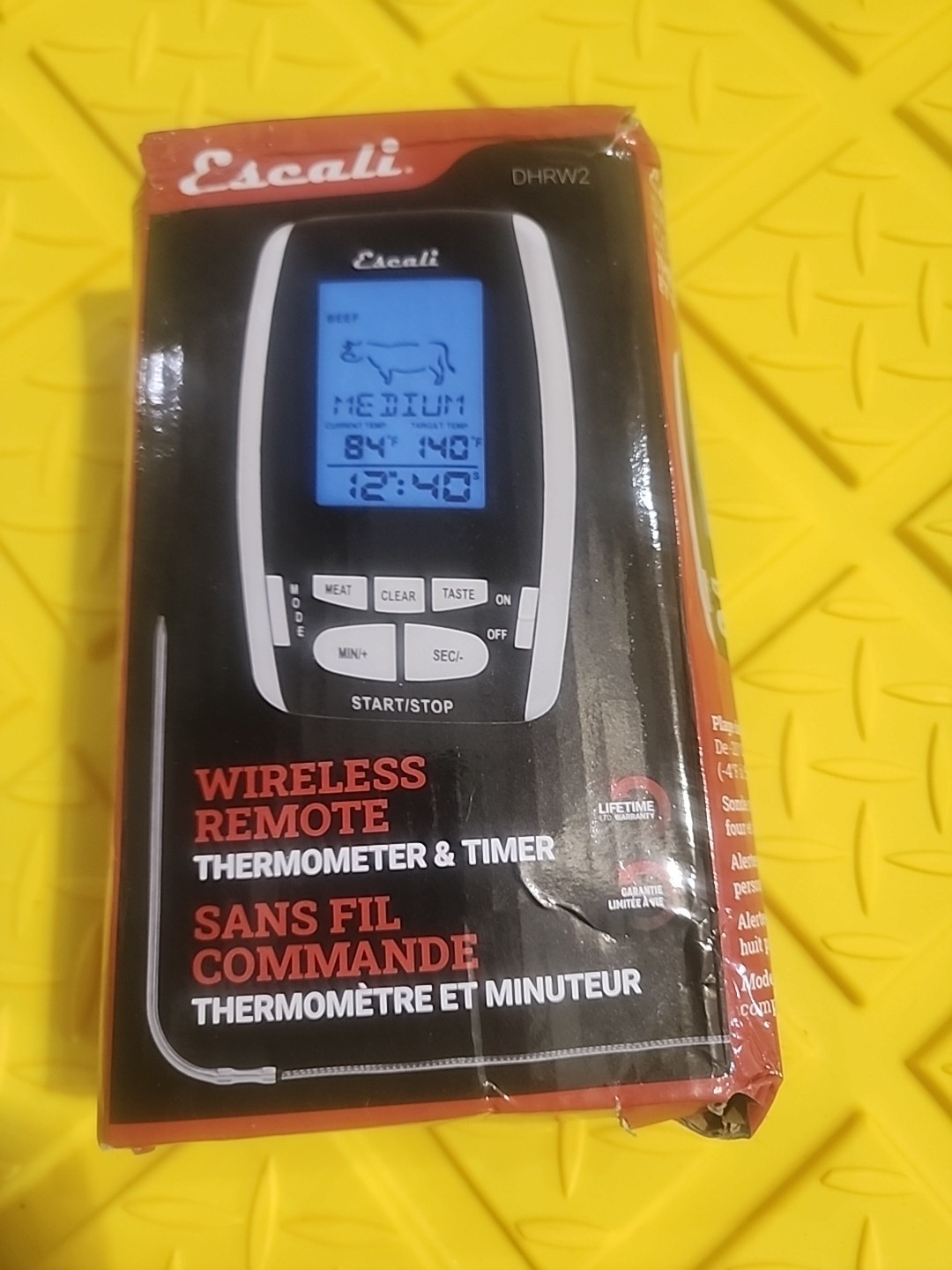 Escali Wireless BBQ Thermometer and Timer, 200 Foot Range, Black gallery