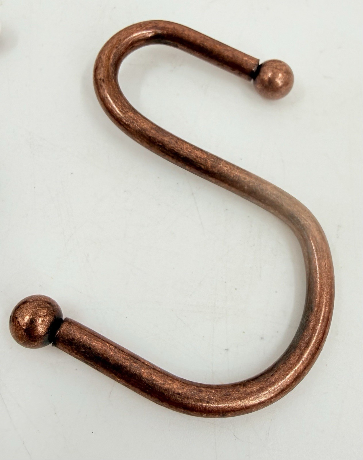 S Shape Copper Look Shower Curtain Hooks Rust-Resistant Metal Lot of 15 NWOP gallery