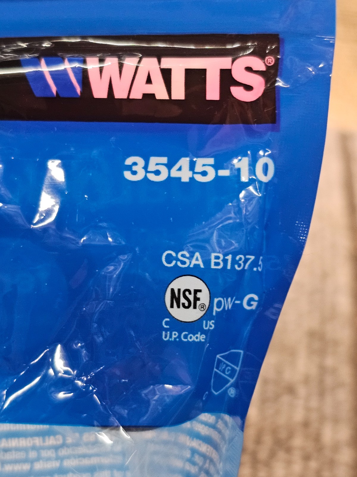 (QTY 9) WATTS 3545-10: 1/2" CTS AquaLock Push To Connect End Cap For PEX, CPV gallery