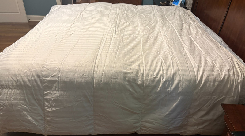 King Size Down Comforter + Decorative Duvet Cover Set – White Duck Down – Excell gallery