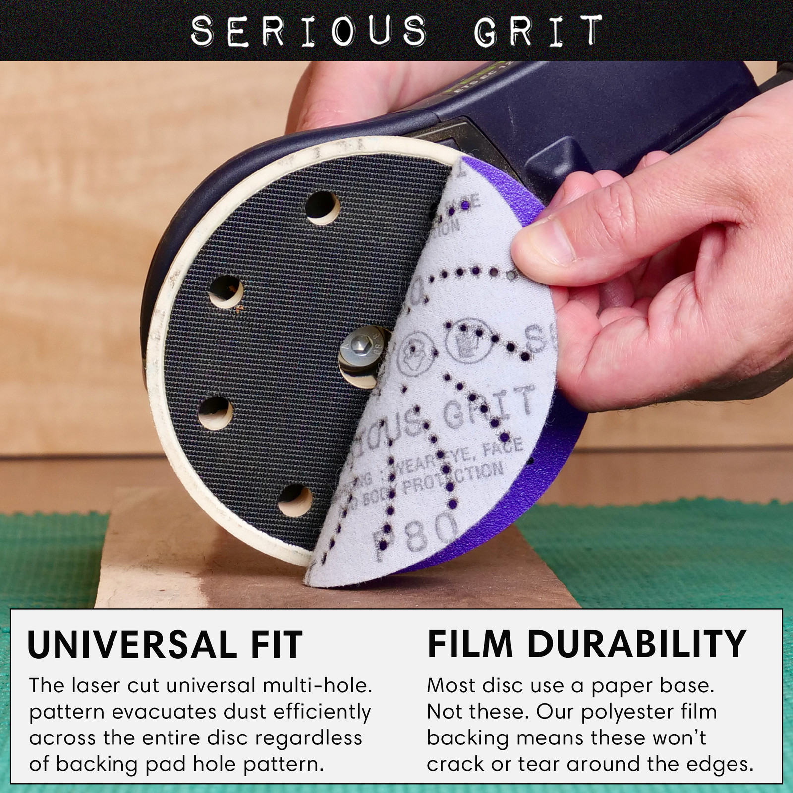 5" Ceramic Multi-Hole Hook & Loop Discs gallery