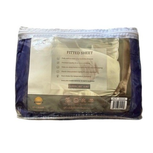 LDC Lux Decor Collection Queen Fitted Sheet Royal Blue Deep Pocket 16" Soft NEW gallery