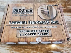 DecoRex Louvers Hardware Set Stainless Steel E Coated Black DHLH-02 For Blinds