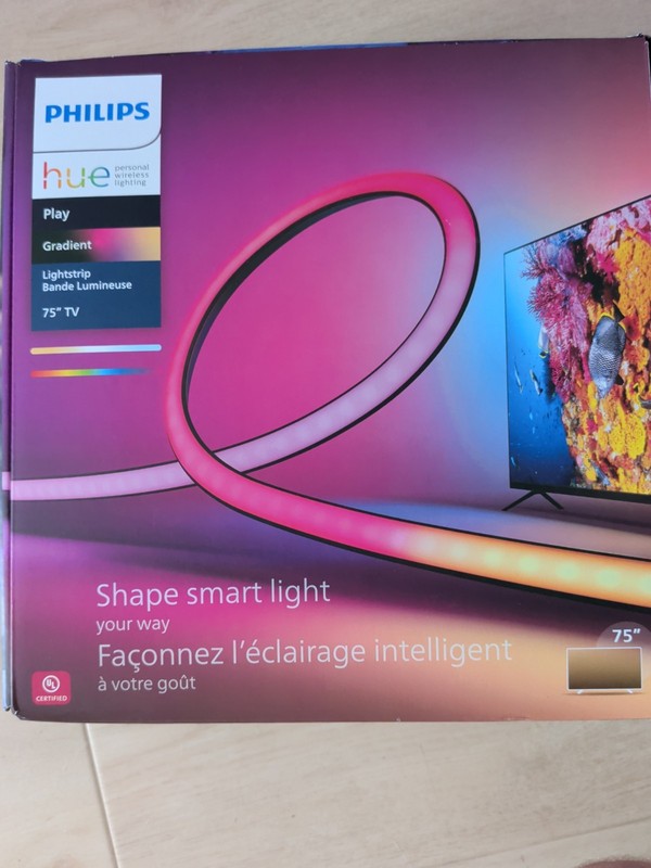 Philips Hue Play Gradient Lightstrip 75" TV Smart LED Backlight Color Changing gallery