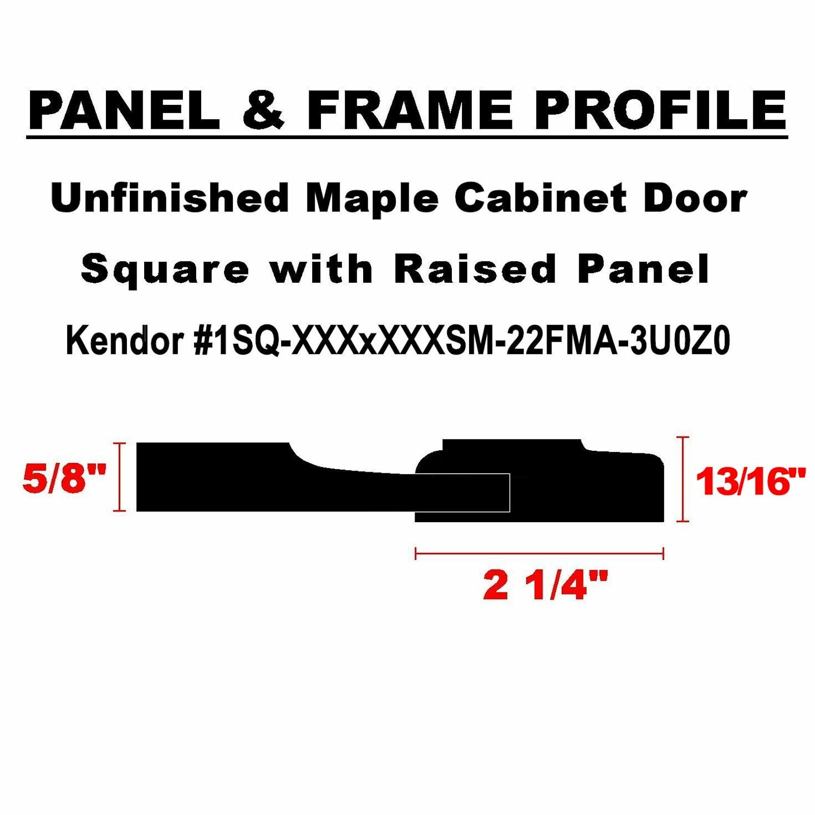 Unfinished Maple Square Raised Panel Cabinet Doors (Up to 24"H) gallery
