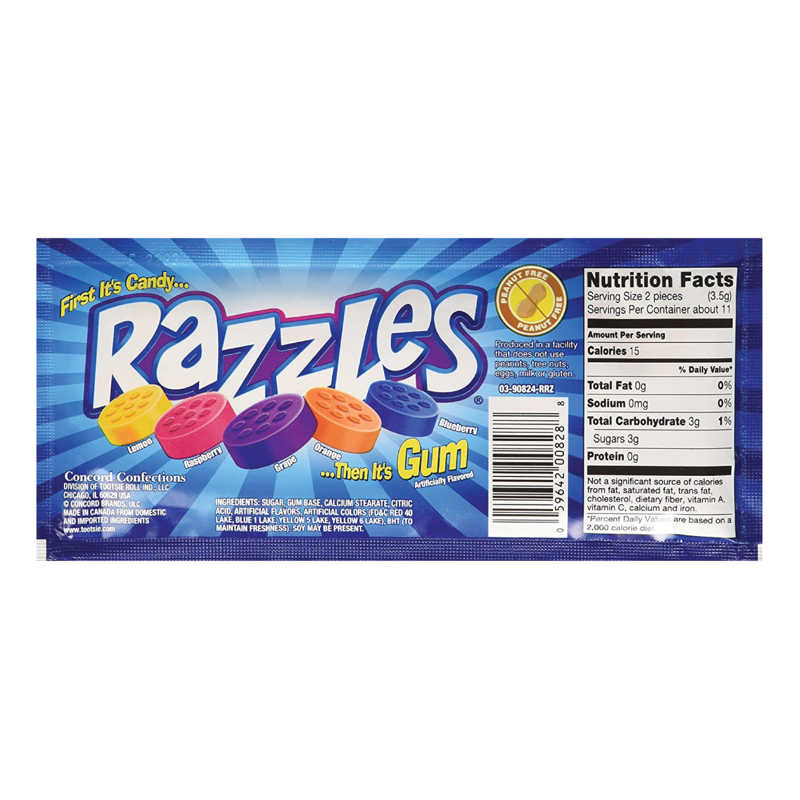 12x Packs Razzles Original Assorted Flavor Candy Gum 1.4oz ( Fast Shipping! ) gallery