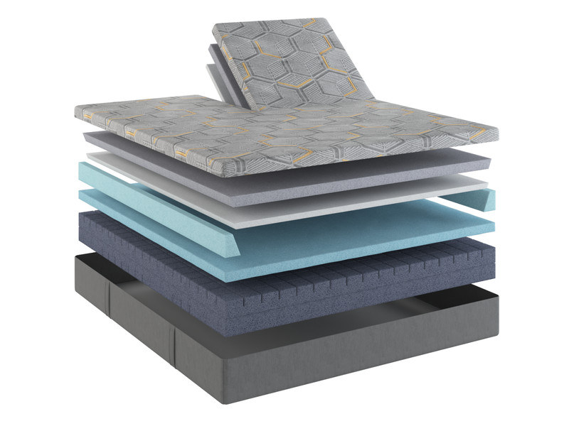 Split Top King Flex Head Copper 12" Memory Foam Mattress gallery